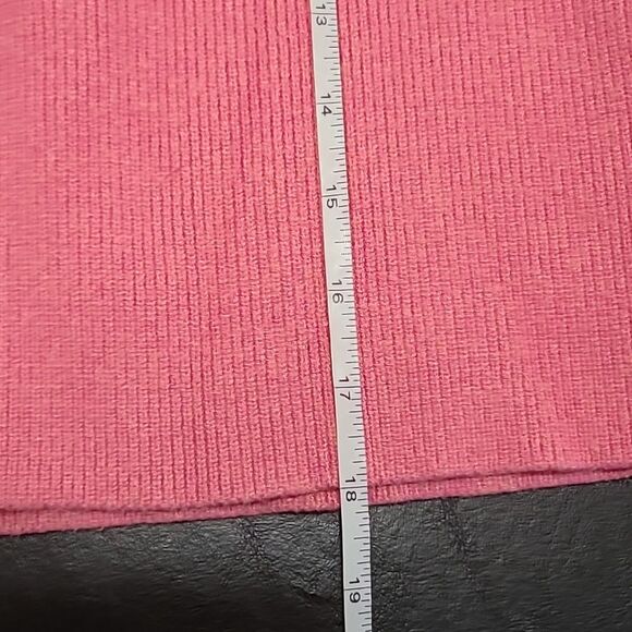 Lumiere Women's pink turtleneck boxy crop sweater size S cozy soft preppy casual - Picture 9 of 11